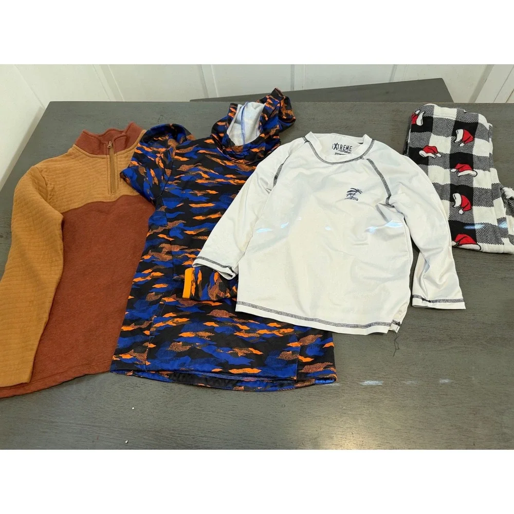 Boys Clothing Bundle 23pc Size L 10-12 Champion Flannels Pants Blazer Hoodies